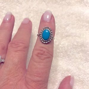 Turquoise and silver ring